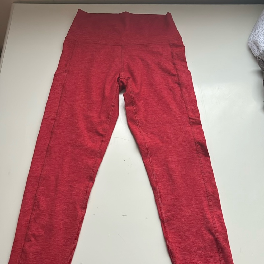 aerie red leggings